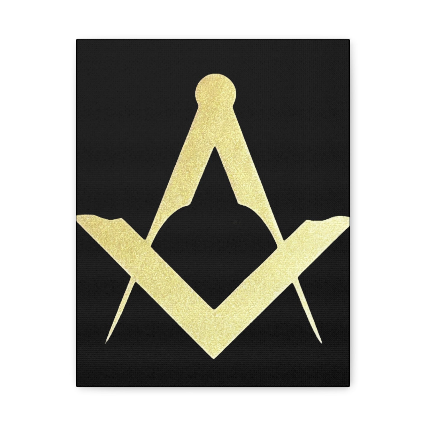 Euro Square and Compasses Black Canvas