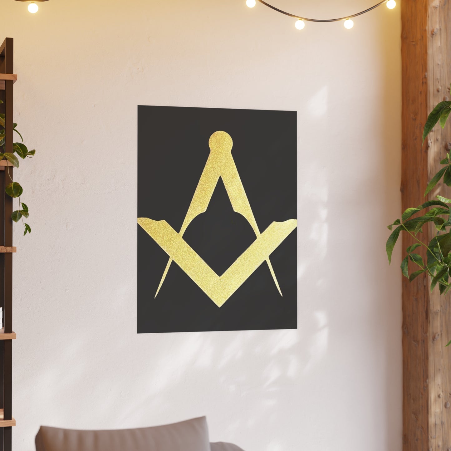 Euro Square and Compasses Matte Posters