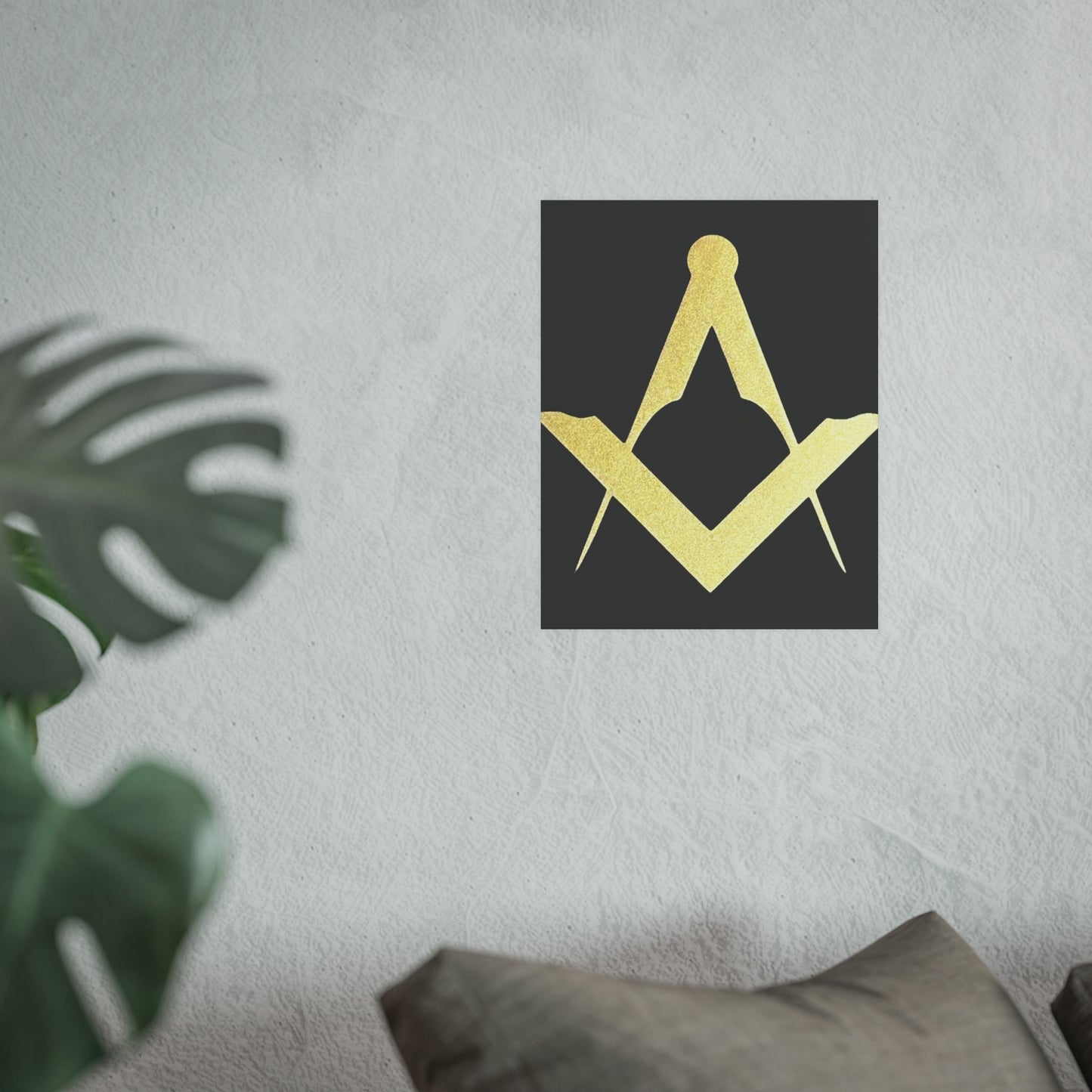 Euro Square and Compasses Matte Posters