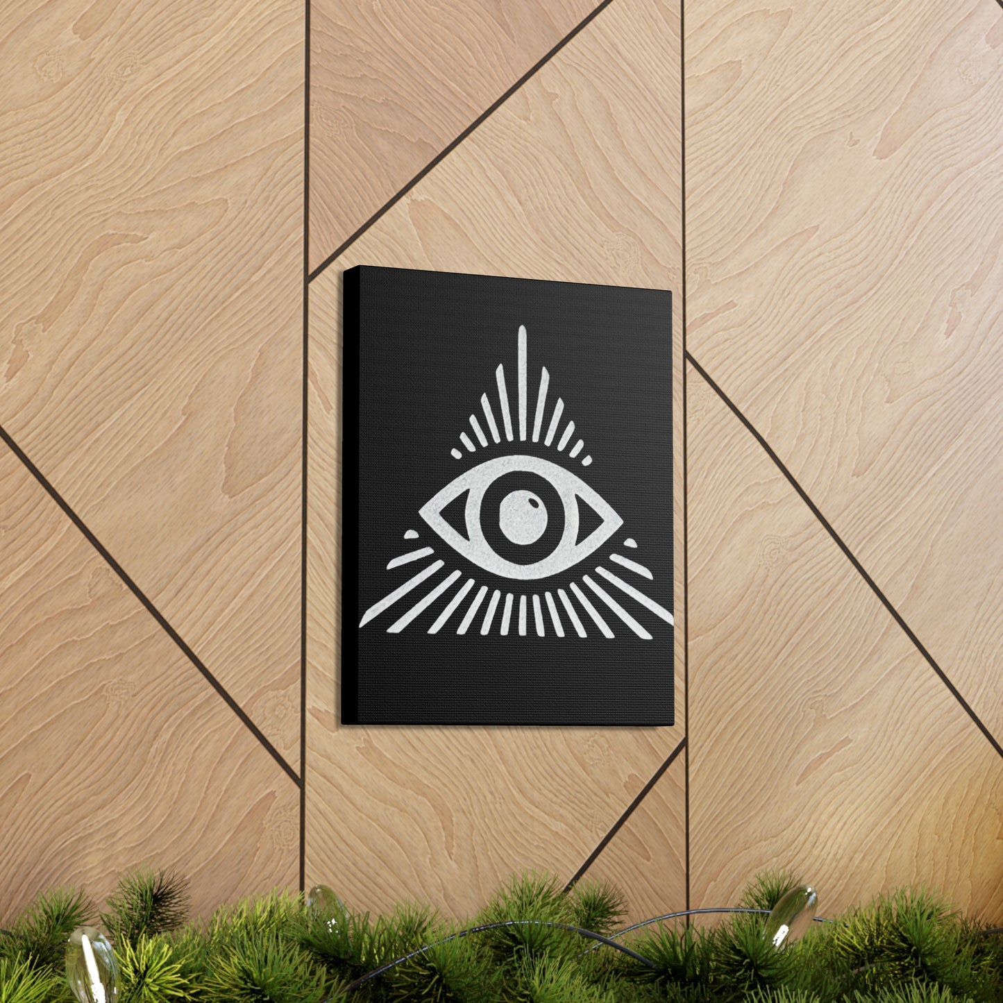 All Seeing Eye Black Canvas