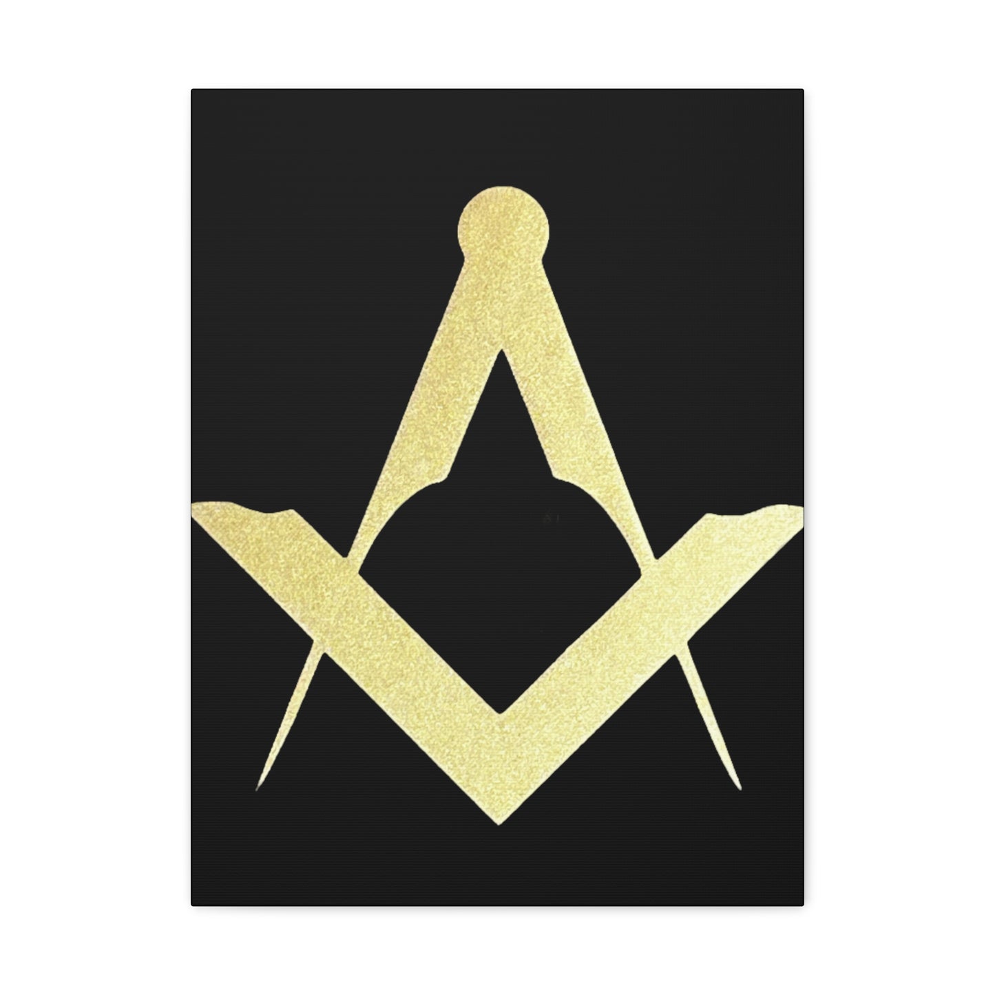 Euro Square and Compasses Black Canvas