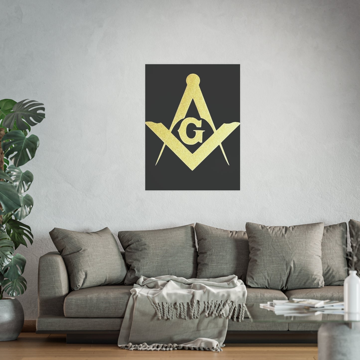 Square and Compasses Matte Posters
