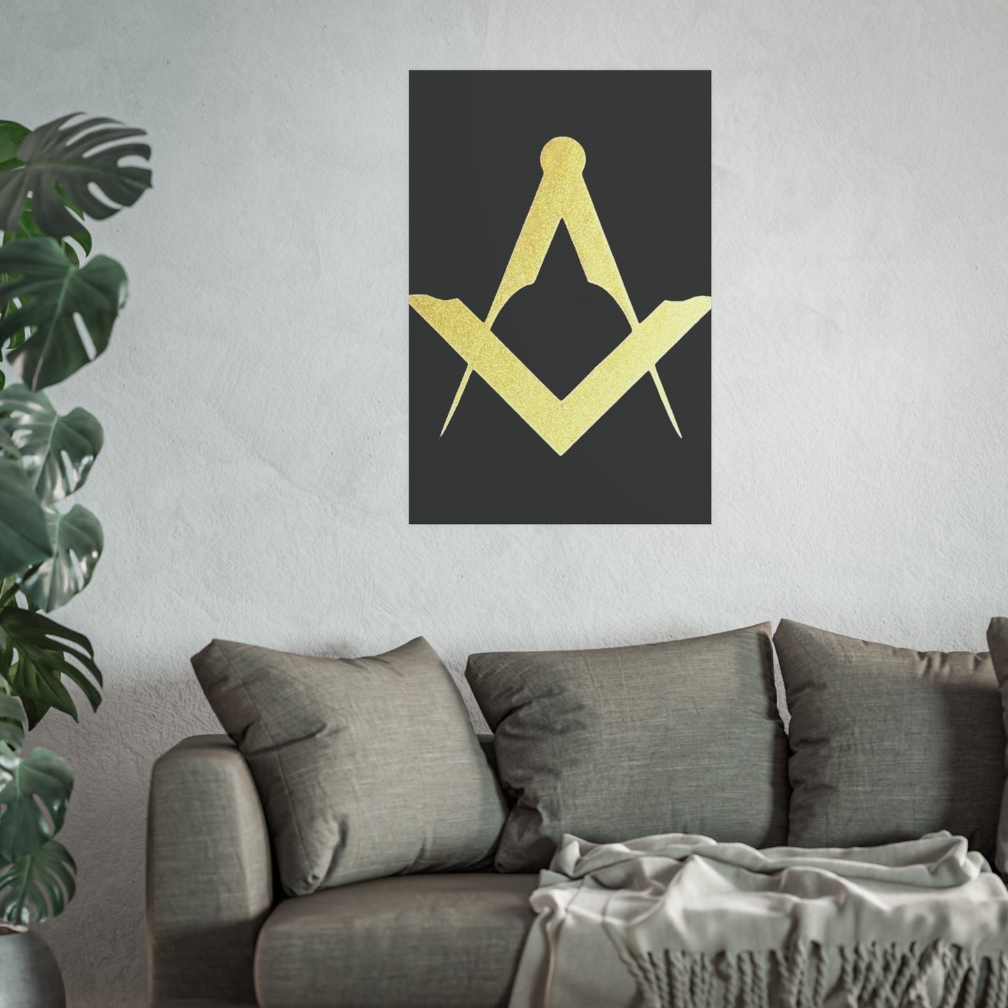 Euro Square and Compasses Matte Posters