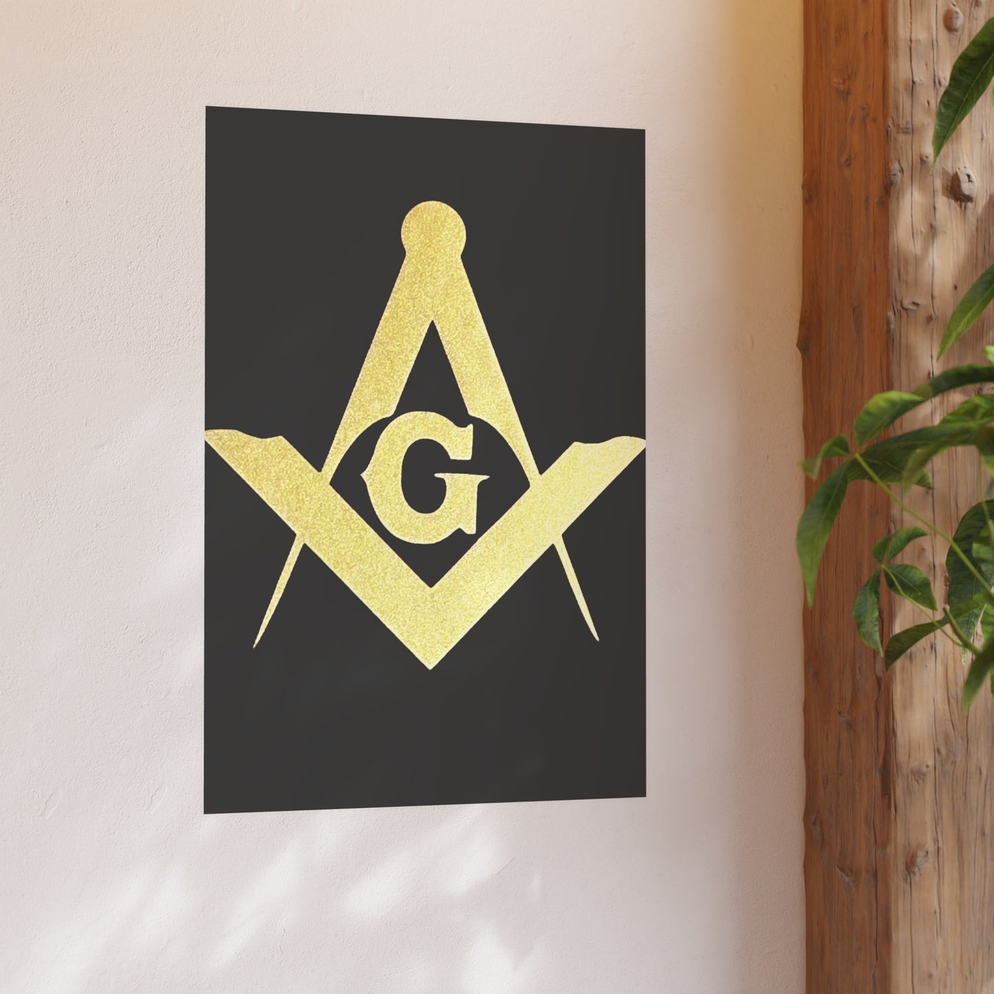 Square and Compasses Matte Posters