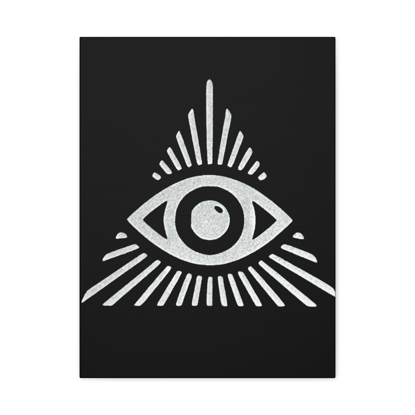 All Seeing Eye Black Canvas