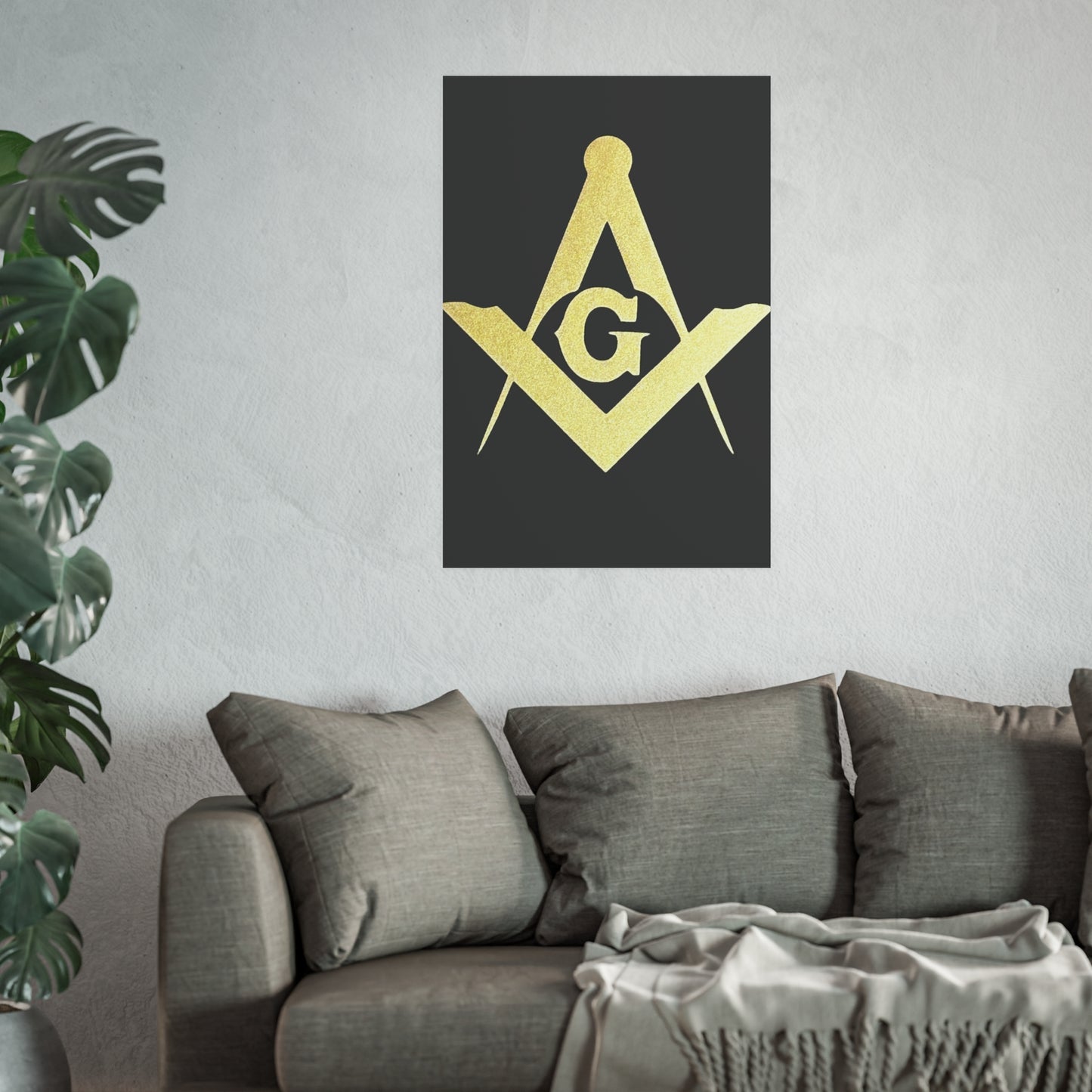 Square and Compasses Matte Posters