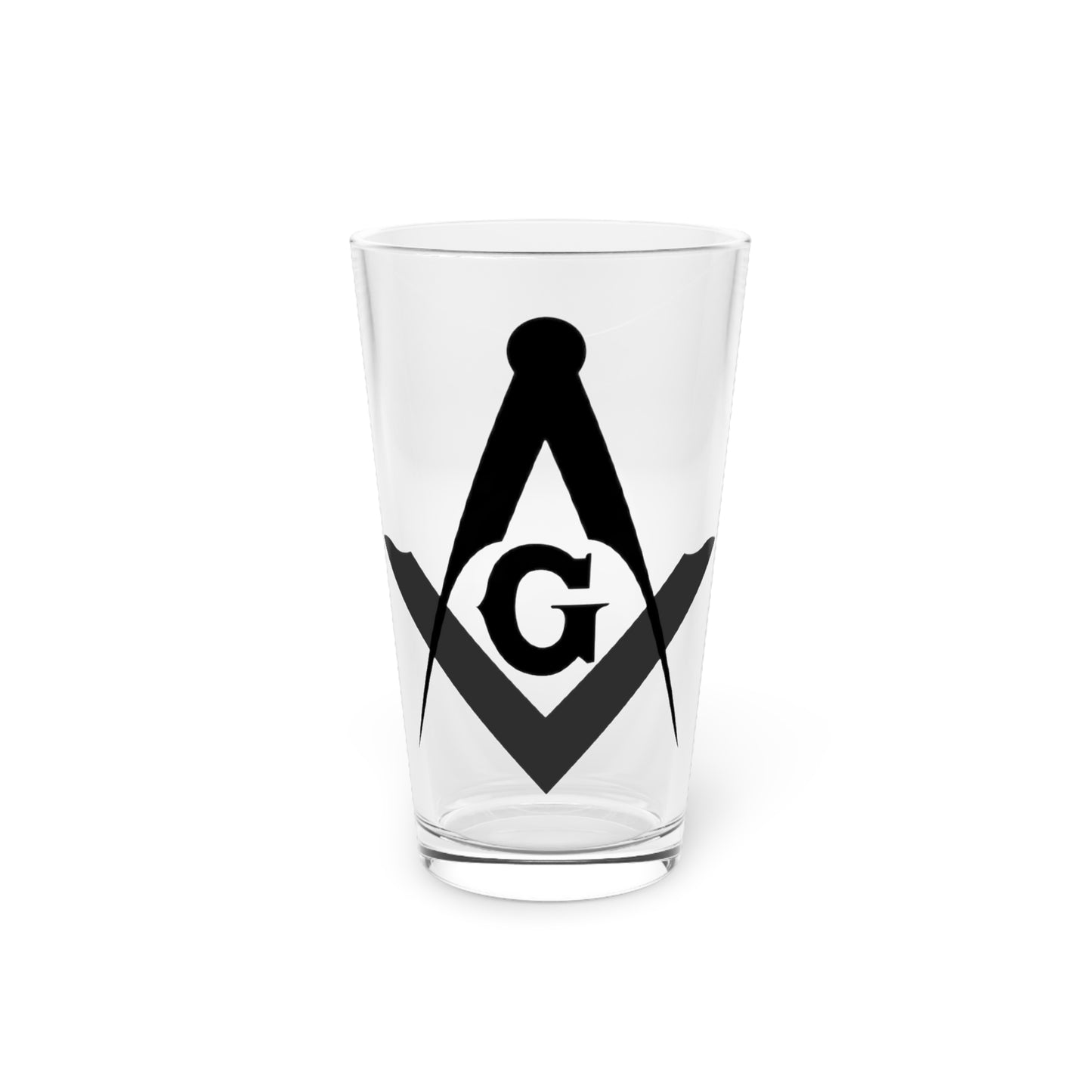 Square and Compasses Pint Glass, 16oz