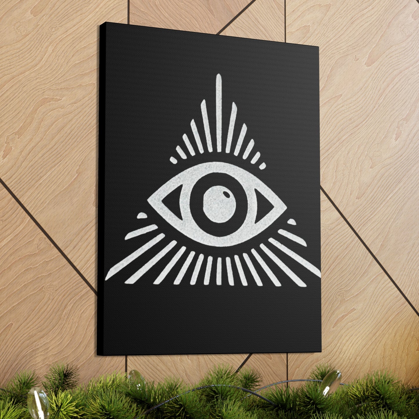 All Seeing Eye Black Canvas