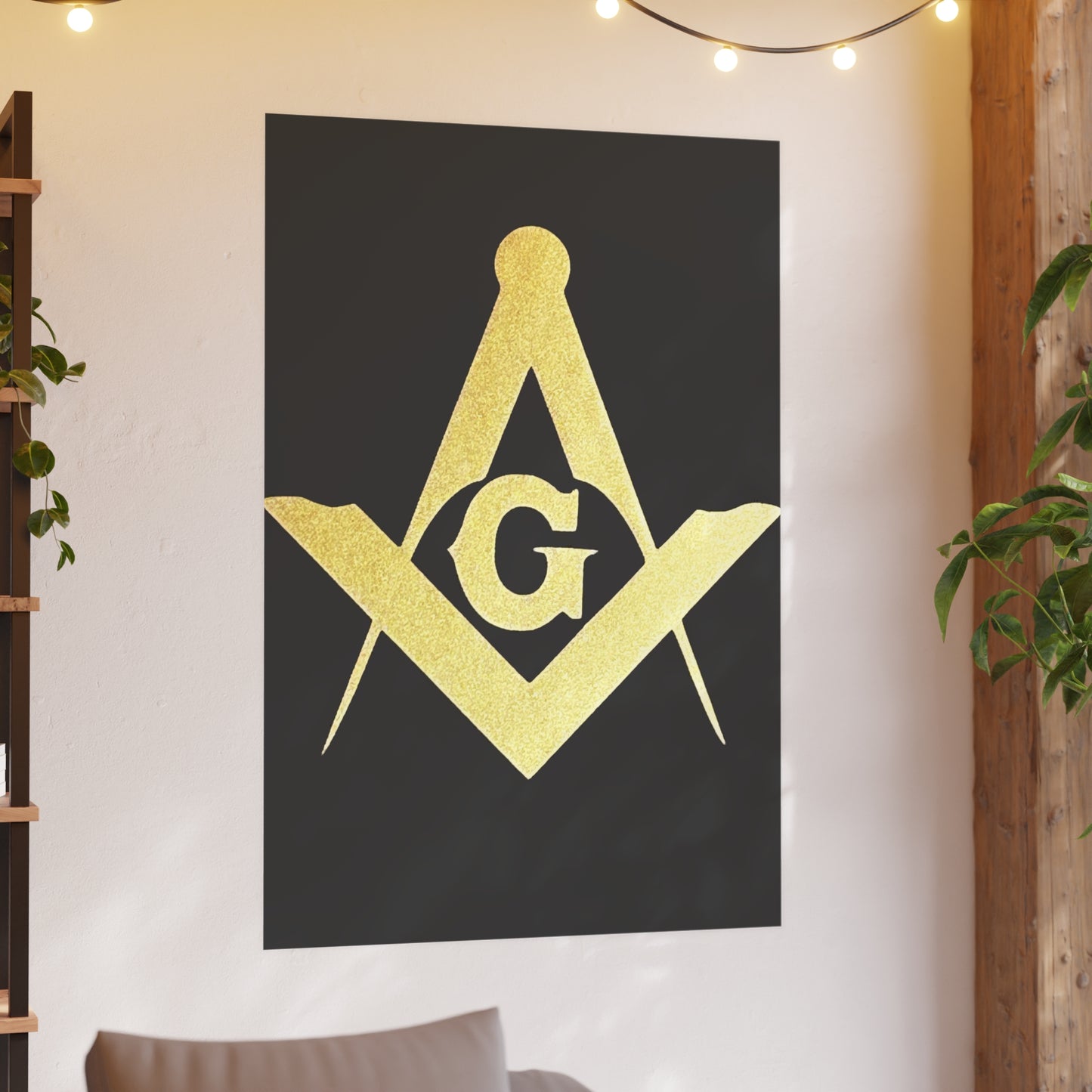 Square and Compasses Matte Posters