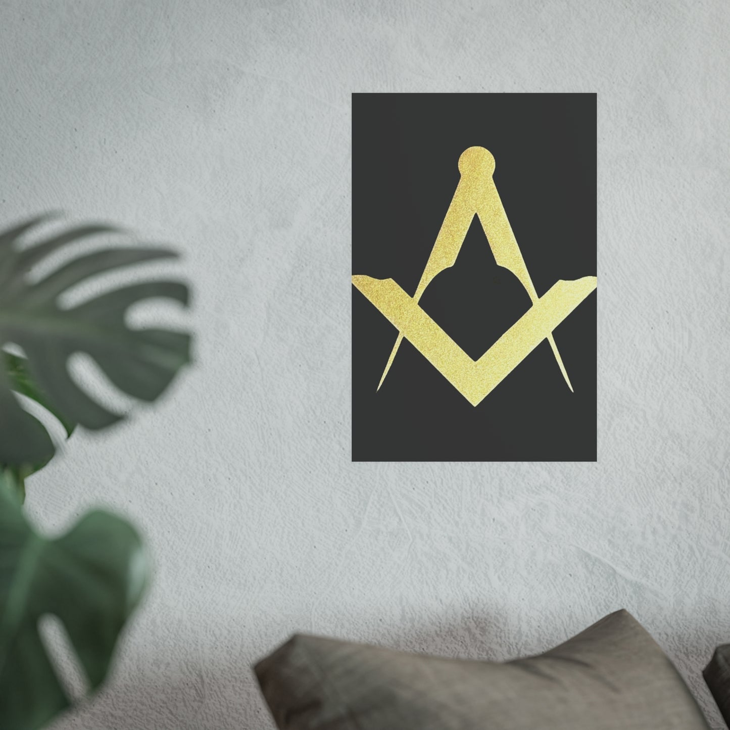 Euro Square and Compasses Matte Posters