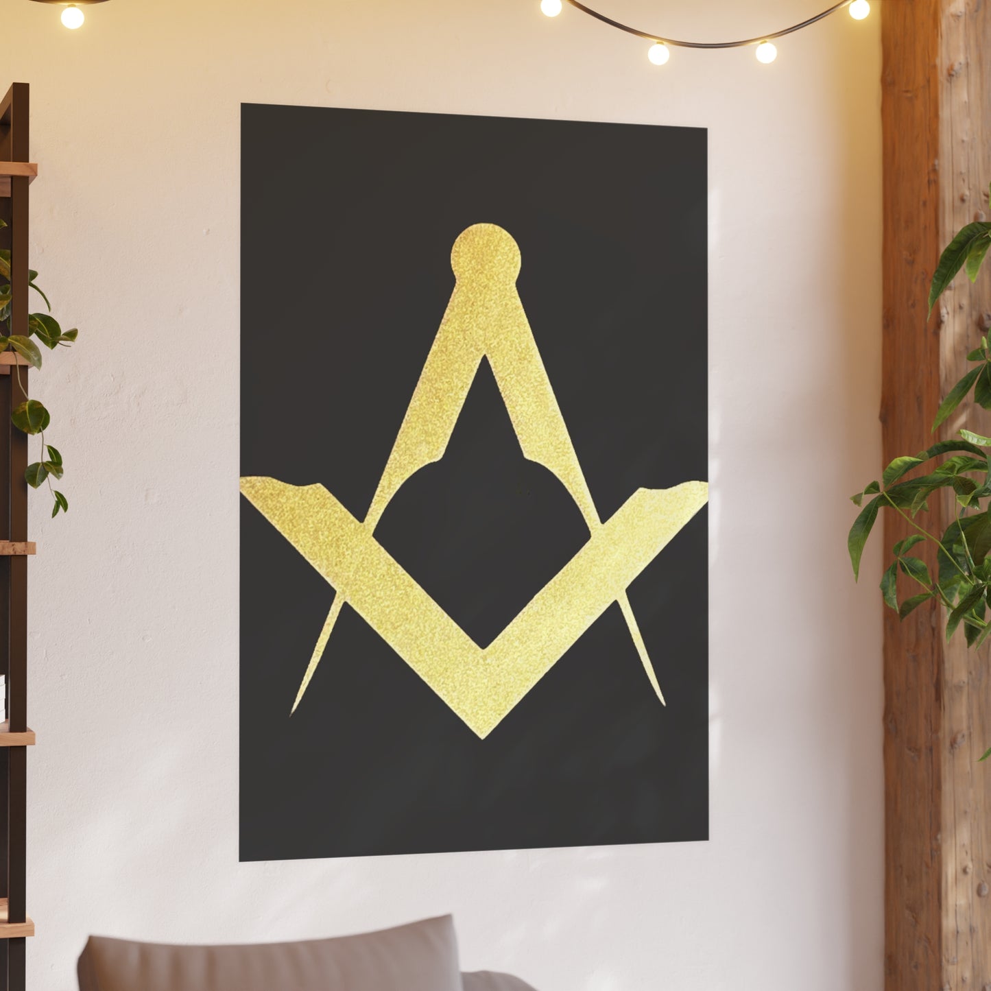 Euro Square and Compasses Matte Posters