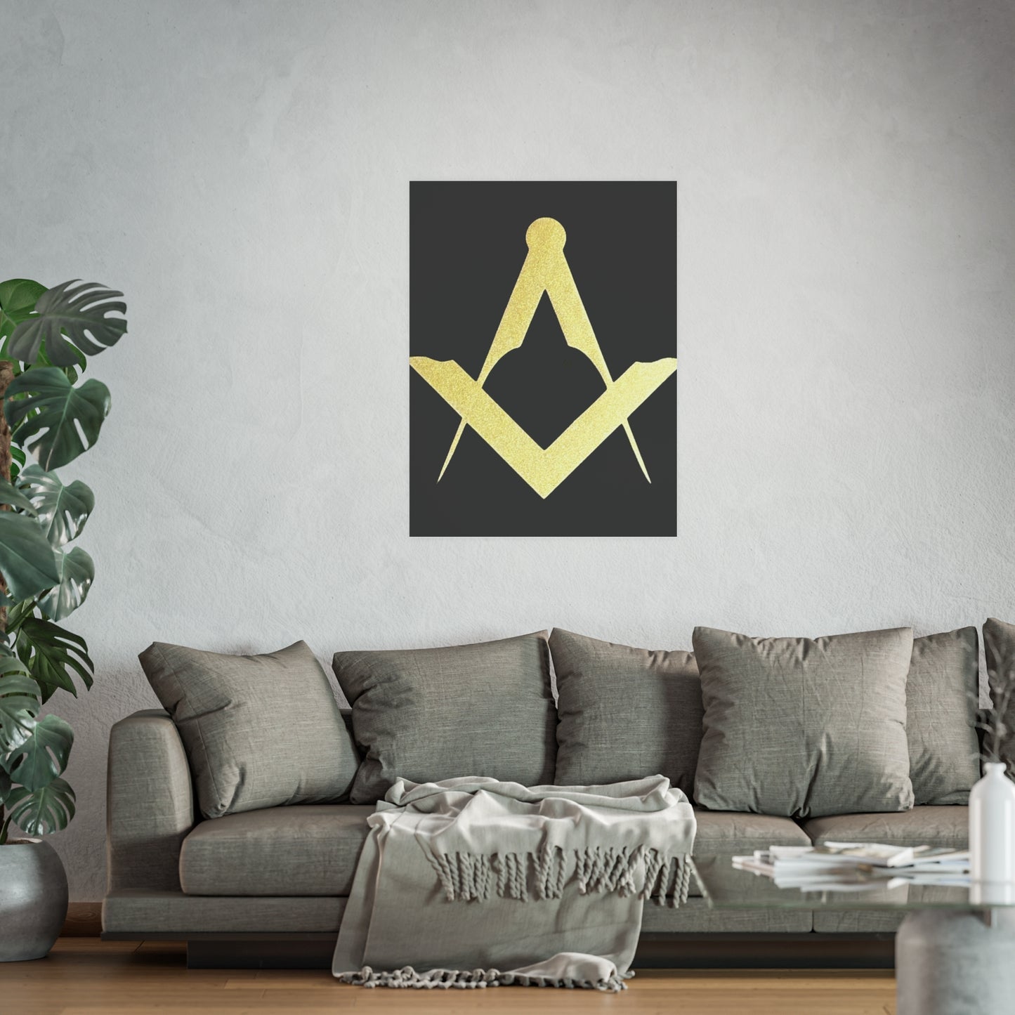 Euro Square and Compasses Matte Posters