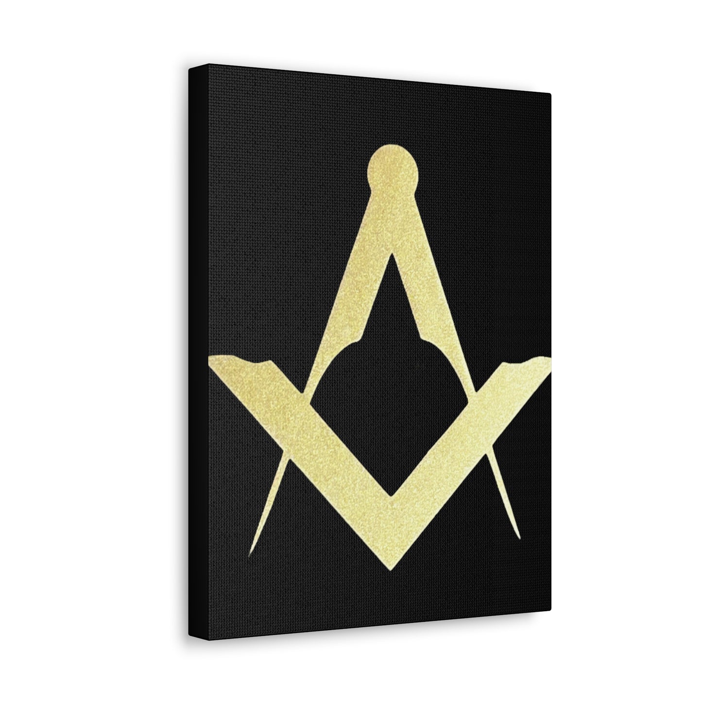 Euro Square and Compasses Black Canvas