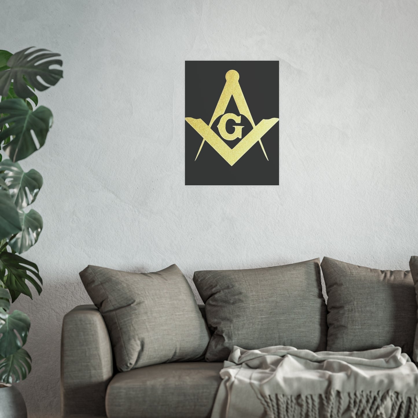 Square and Compasses Matte Posters