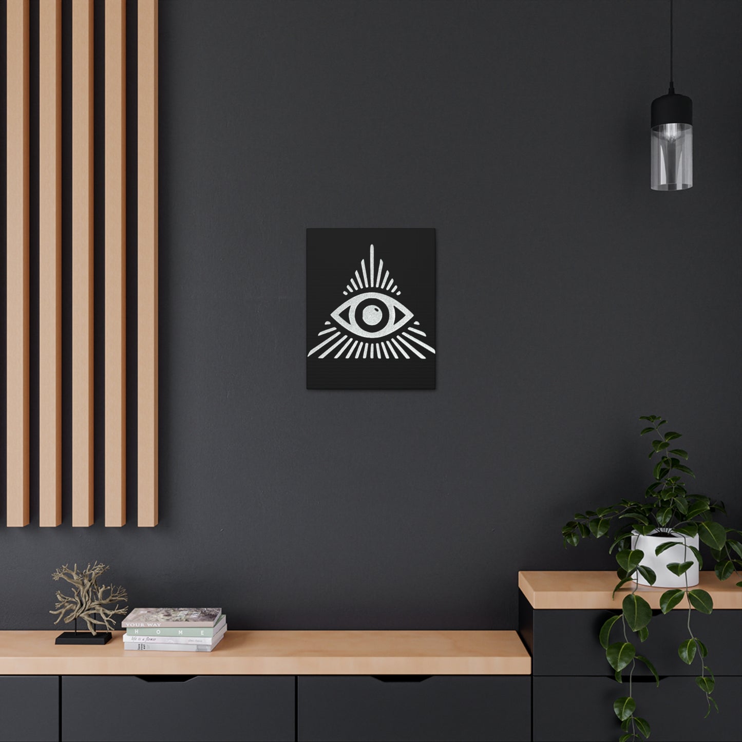 All Seeing Eye Black Canvas