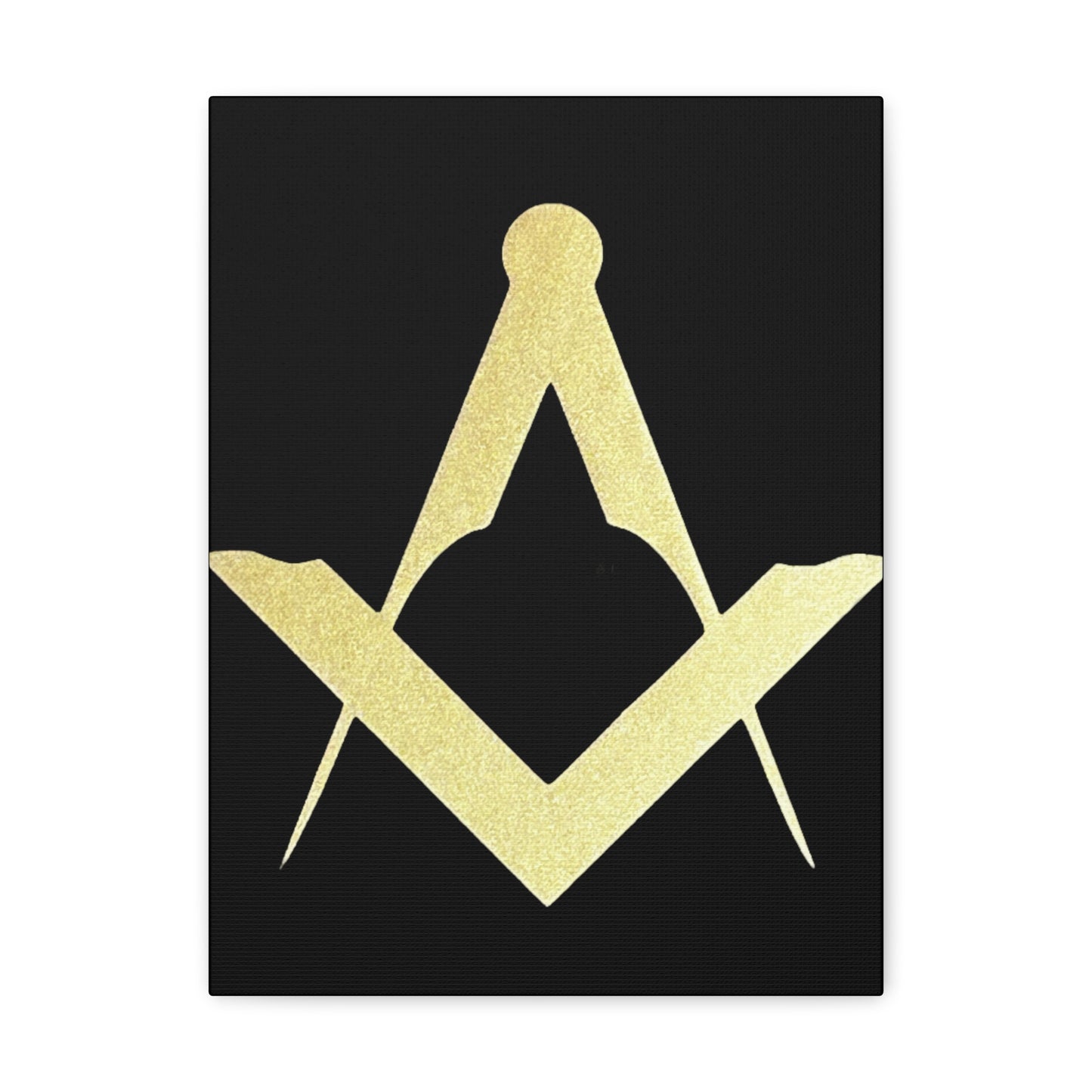 Euro Square and Compasses Black Canvas