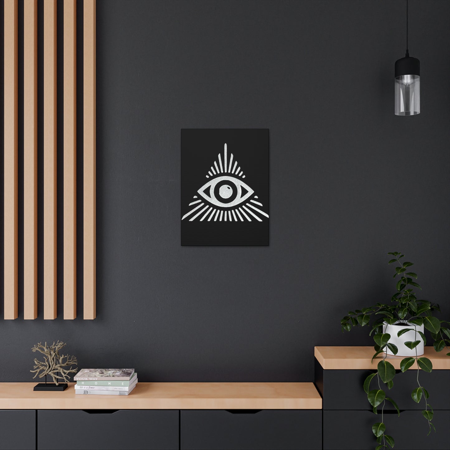 All Seeing Eye Black Canvas