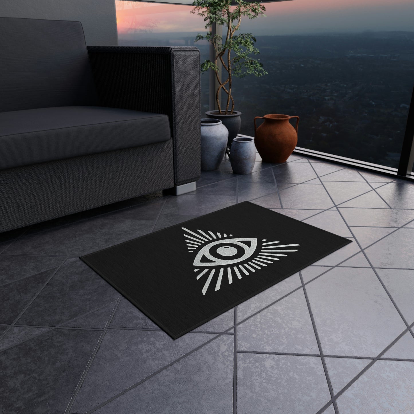 All Seeing Eye Outdoor Rug