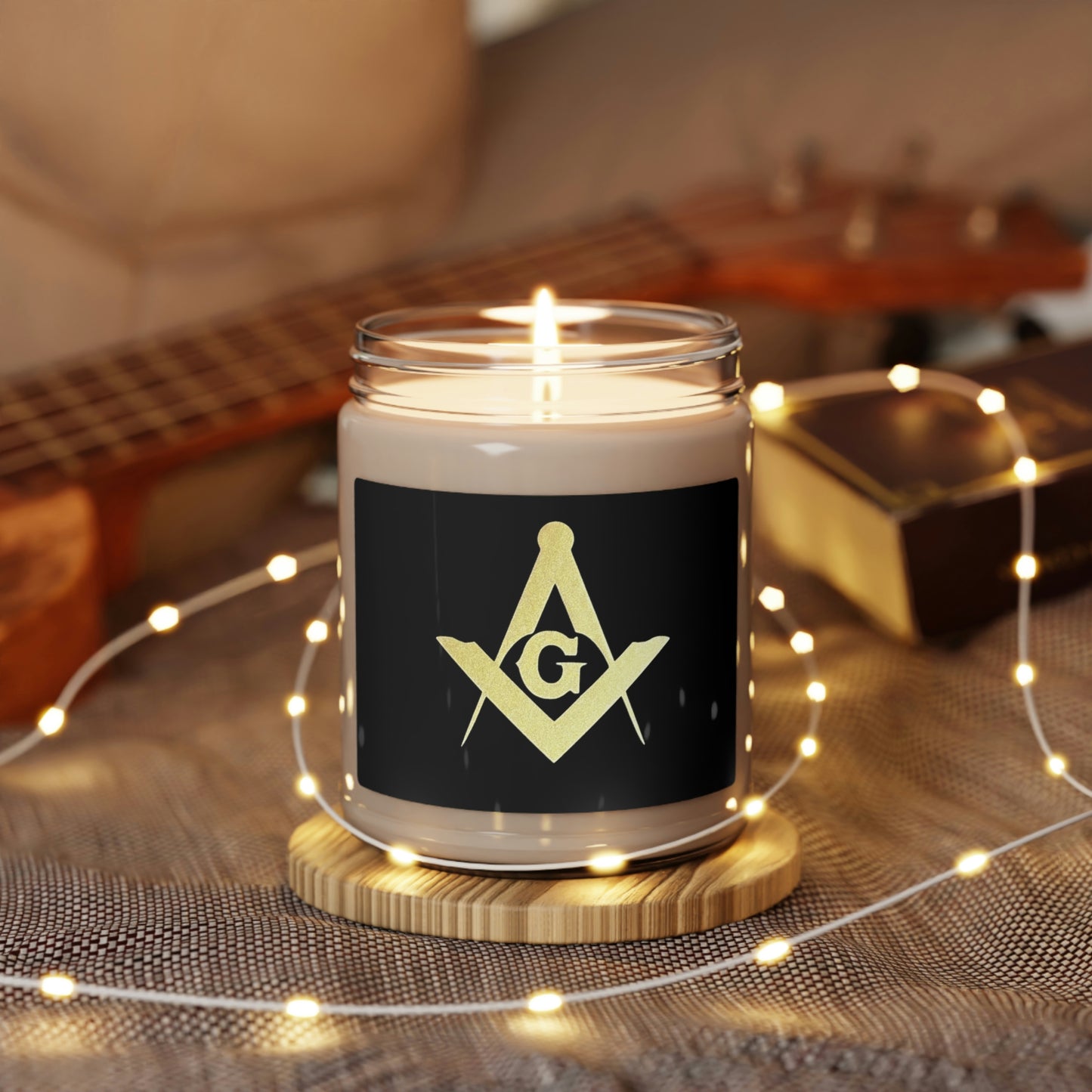 Square and Compasses Scented Soy Candle, 9oz