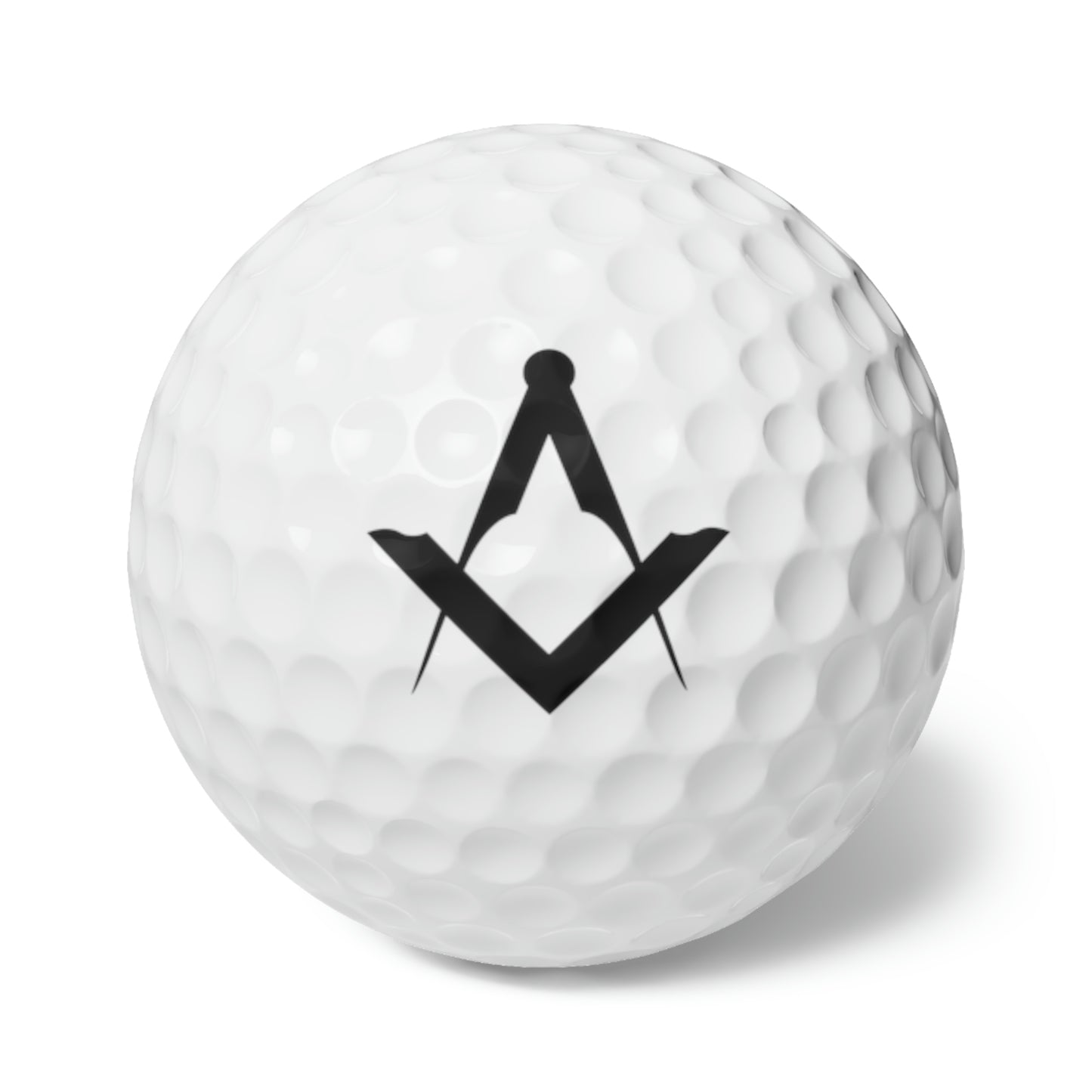 Euro Square and Compasses Golf Balls, 6pcs