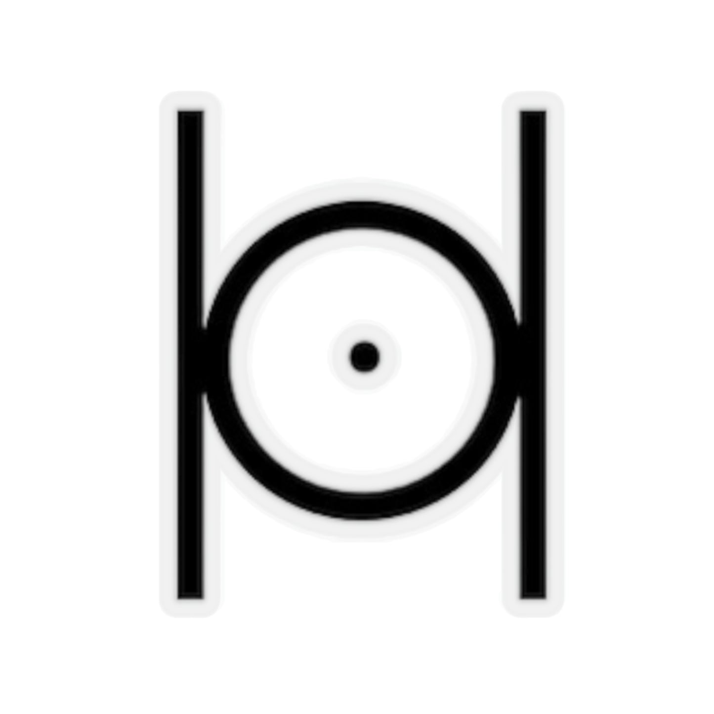 Point in Circle Kiss-Cut Stickers