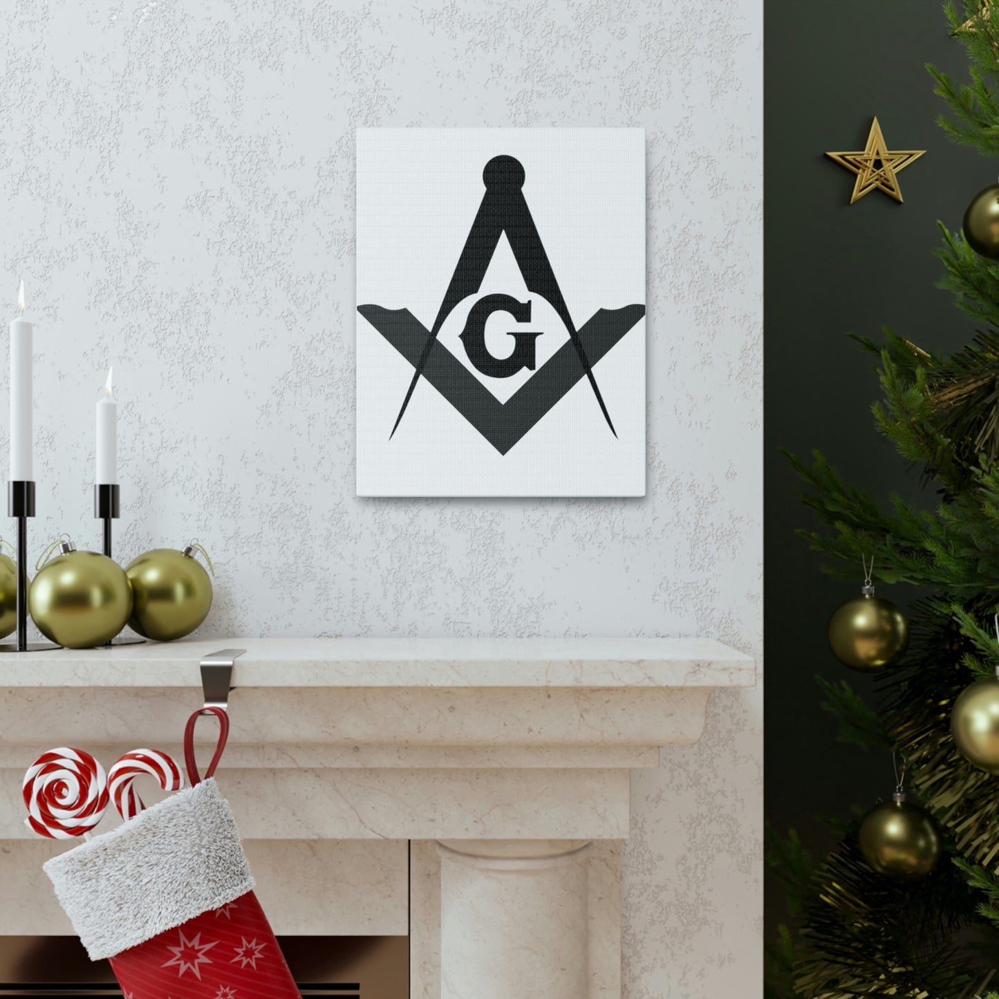Square and Compasses Canvas
