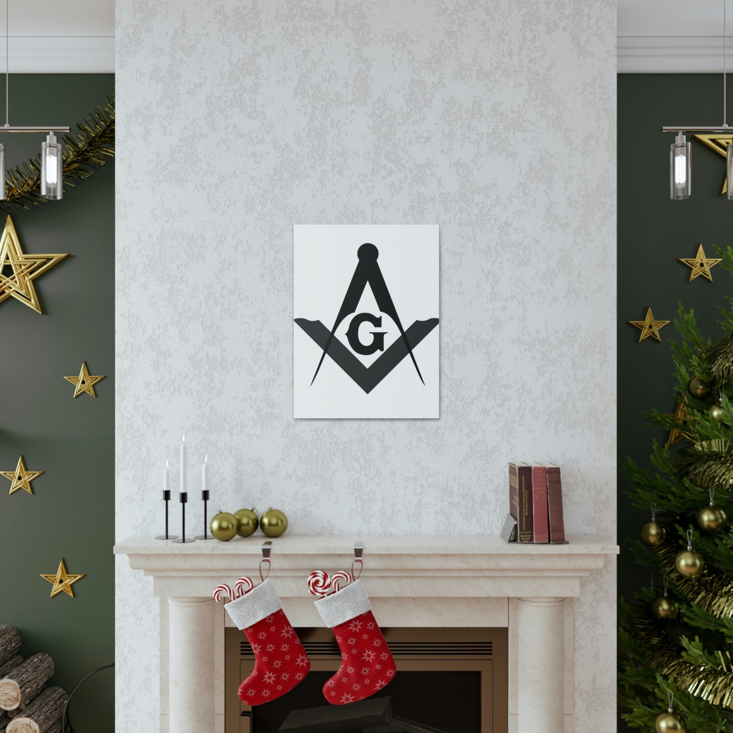 Square and Compasses Canvas