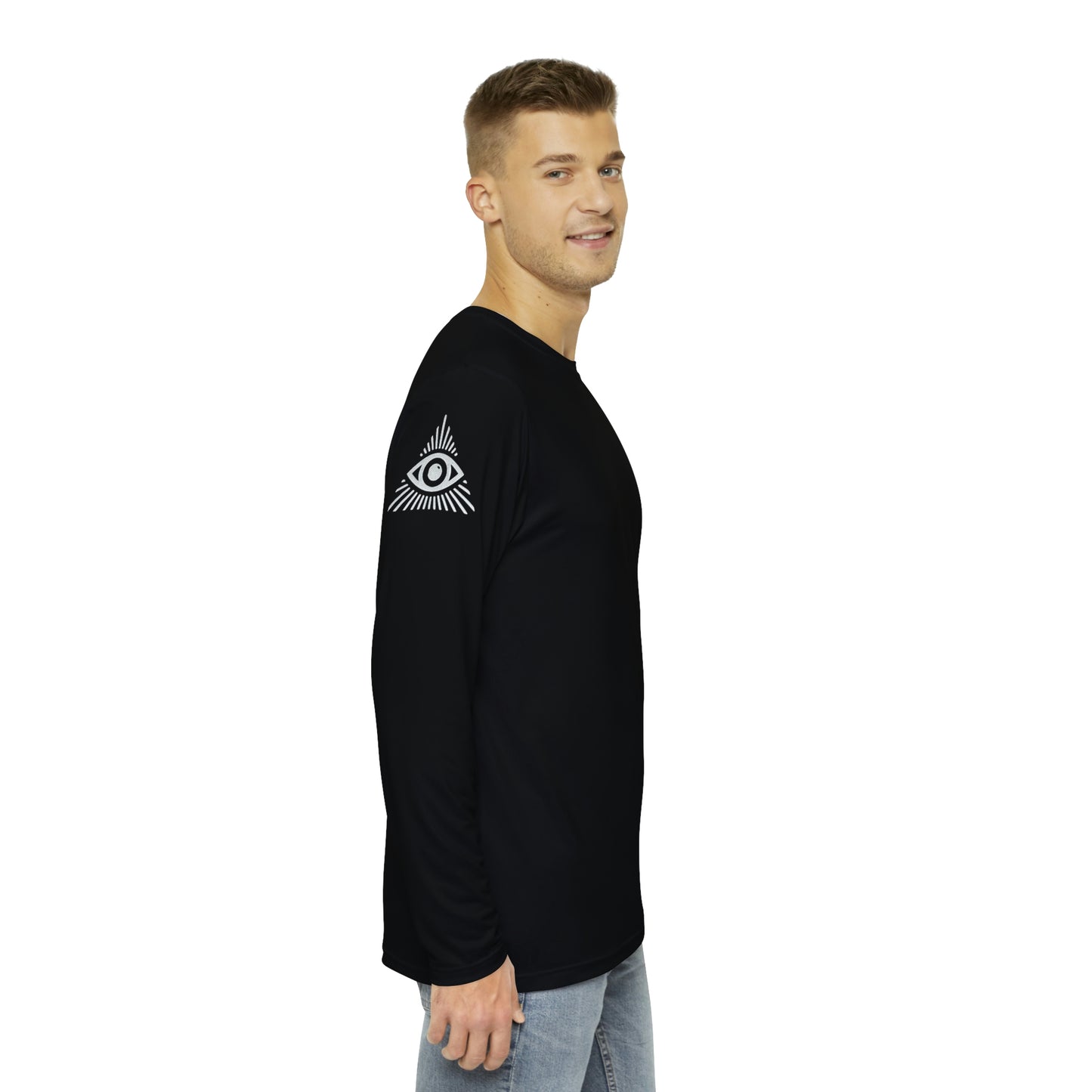 Men's All Seeing Eye on Sleeve Long Sleeve Shirt