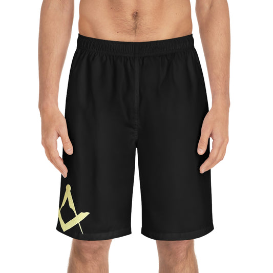 Euro Square and Compasses Men's Board Shorts
