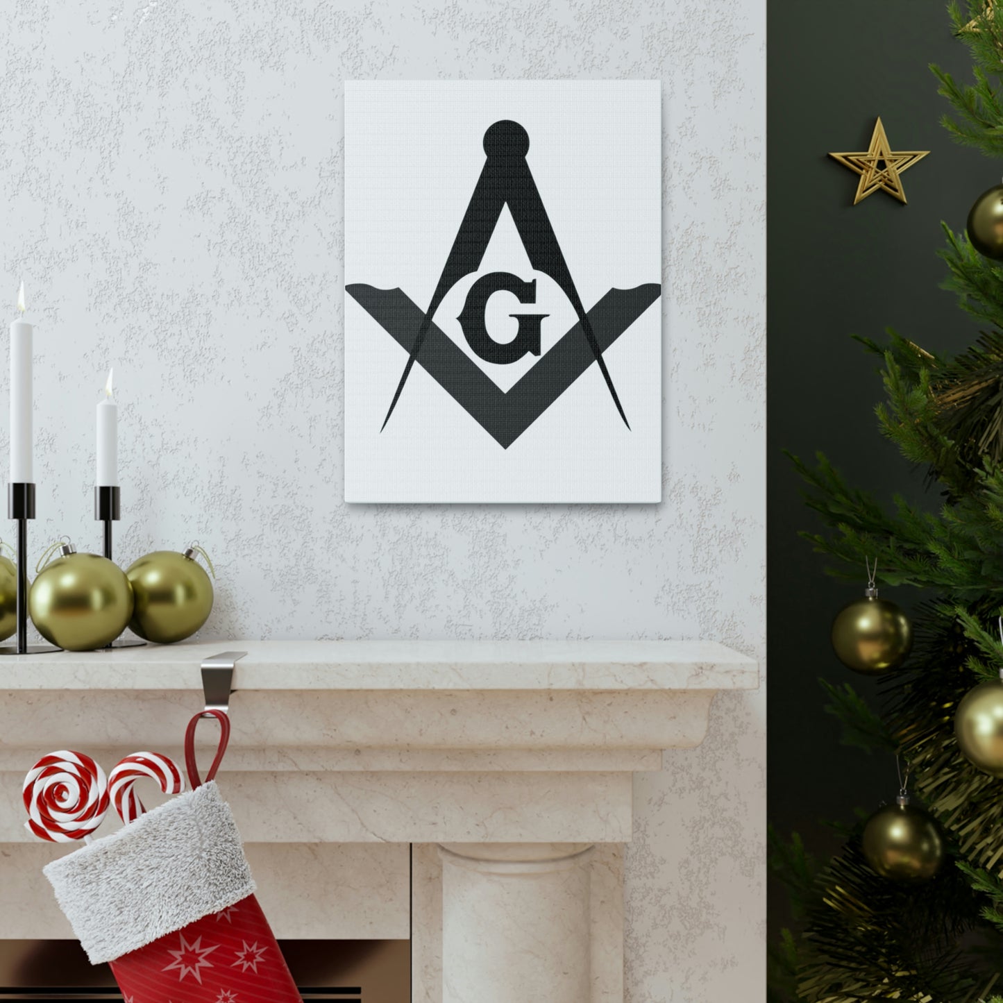 Square and Compasses Canvas