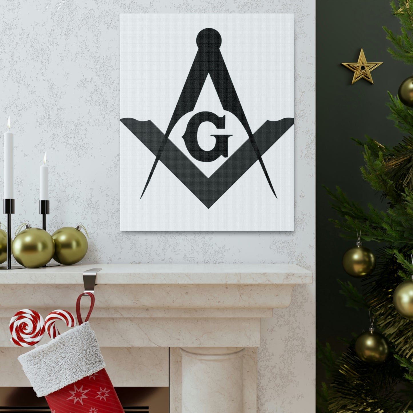 Square and Compasses Canvas