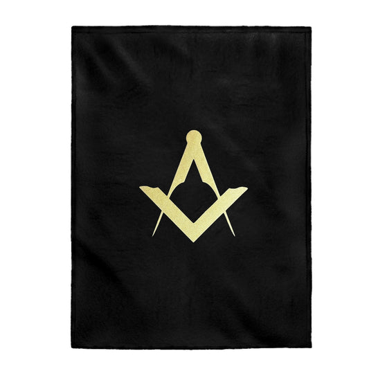 Euro Square and Compasses Plush Blanket