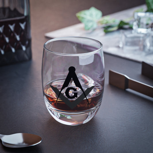 Square and Compasses Whiskey Glass