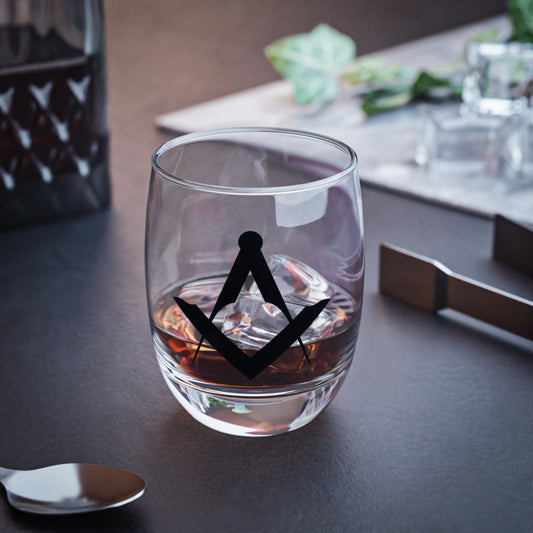 Euro Square and Compasses Whiskey Glass
