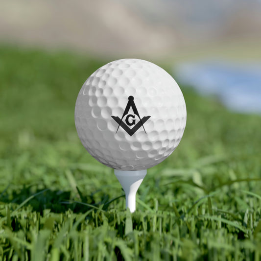 Square and Compasses Golf Balls, 6pcs
