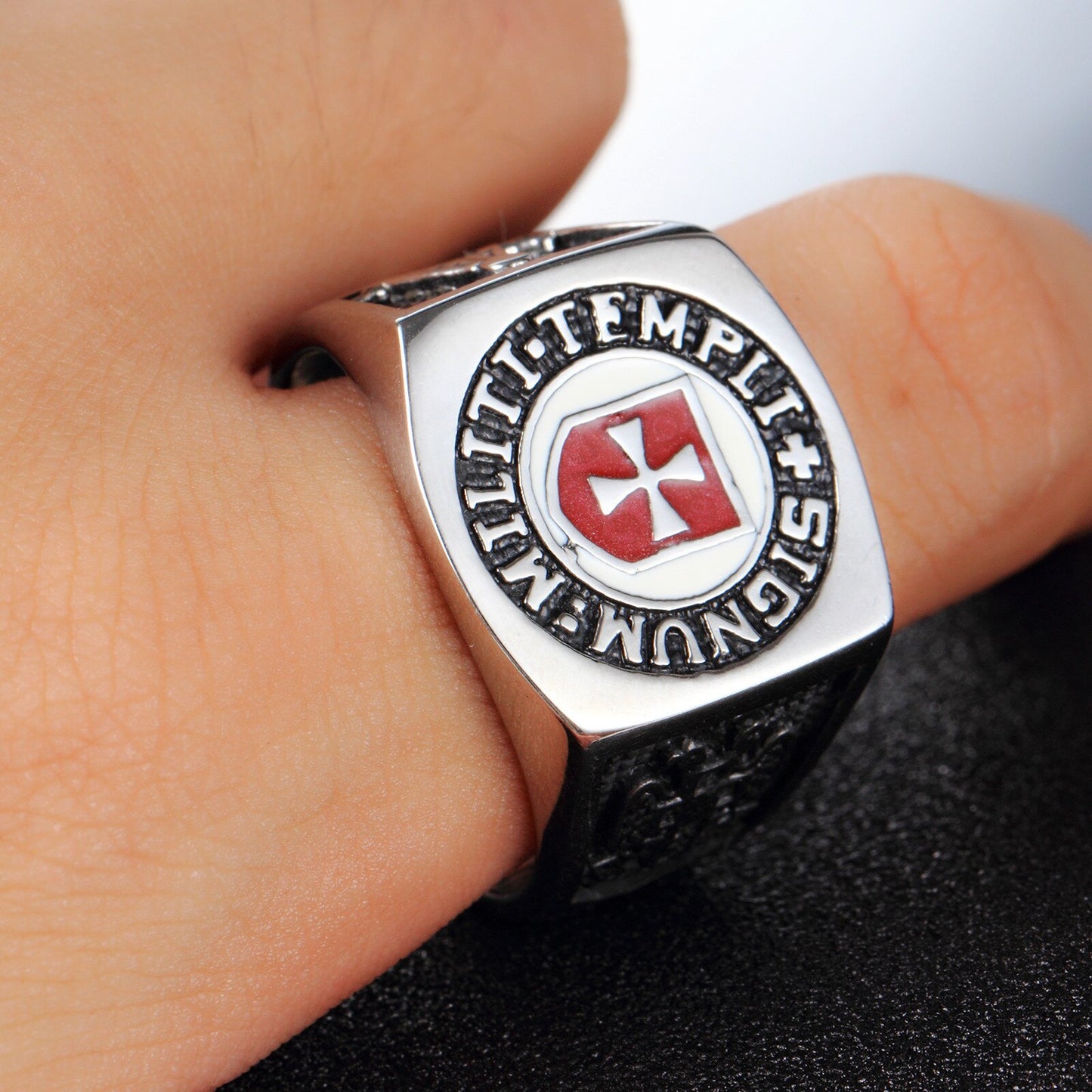 Knights Templar Stainless Steel Masonic Ring