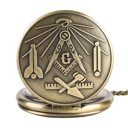 Bronze Square and Compasses Pocket Watch