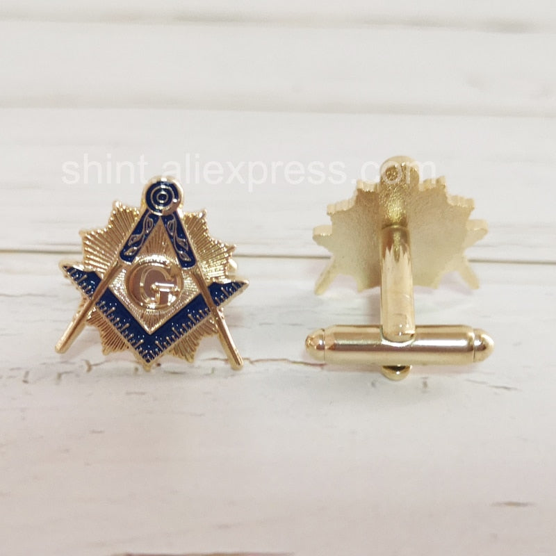 Square and Compasses cufflinks